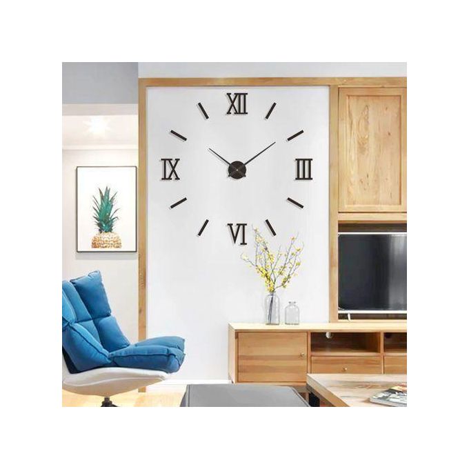 Frameless 3D Mirror DIY Wall Clock