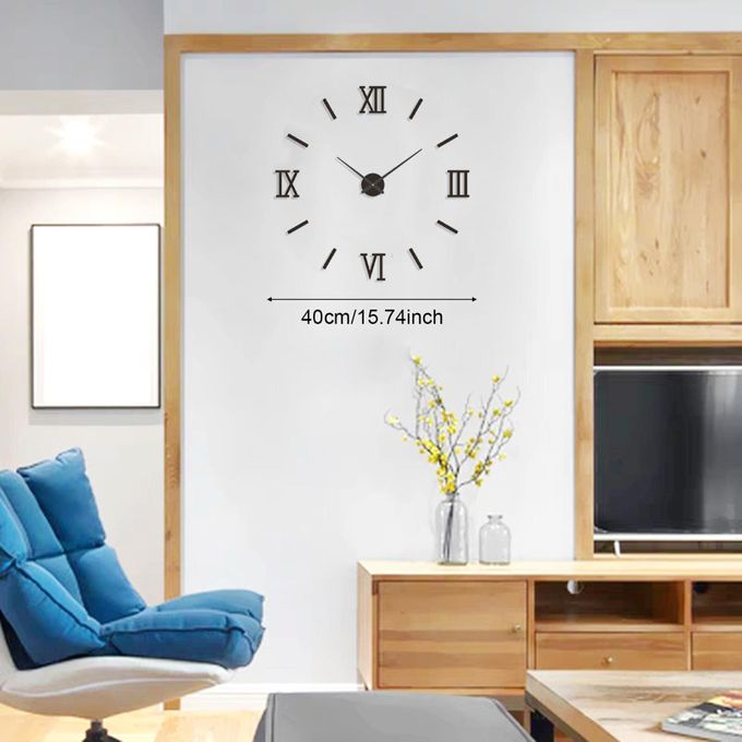 Frameless 3D Mirror DIY Wall Clock