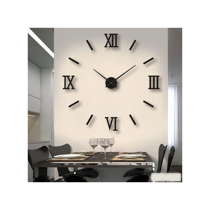 Frameless 3D Mirror DIY Wall Clock